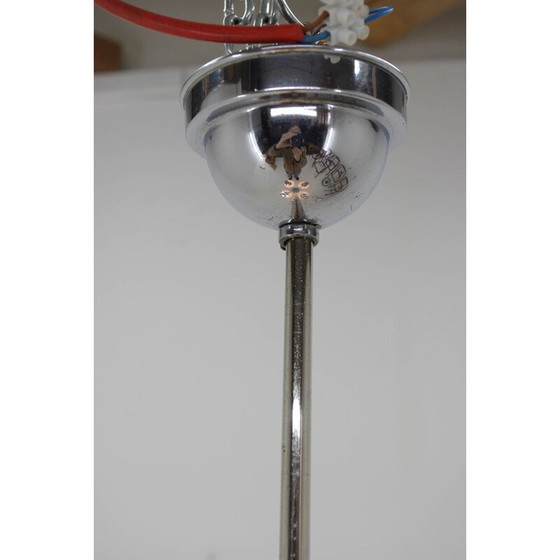 Image 1 of Lustre vintage en verre de Murano et chrome, Italie 1970