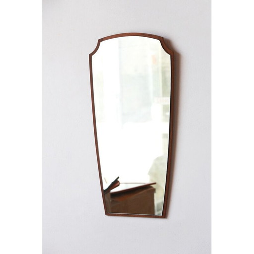 Miroir scandinave vintage en teck, Danemark 1960