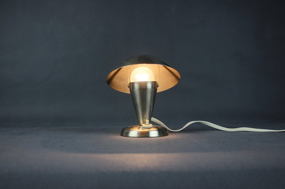 Image 1 of Lampe de table Bauhaus vintage en chrome par Josef Hurka, Tchécoslovaquie, années 1930