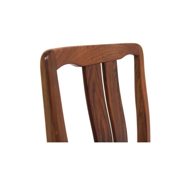 Image 1 of Ensemble de 4 chaises vintage en bois de rose et tissu, Suède 1960