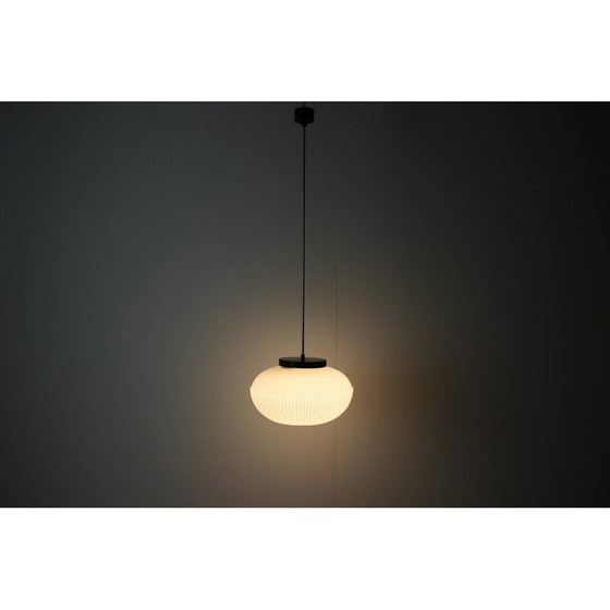 Image 1 of Lampe suspendue vintage en verre et métal pour Napako, Tchécoslovaquie 1960
