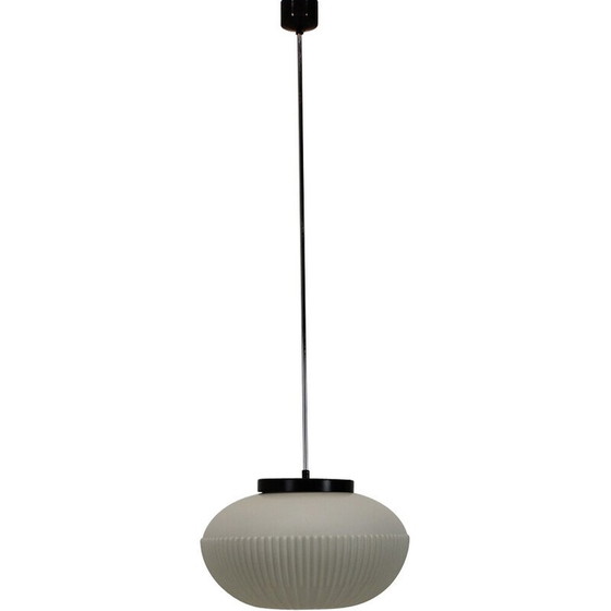 Image 1 of Lampe suspendue vintage en verre et métal pour Napako, Tchécoslovaquie 1960