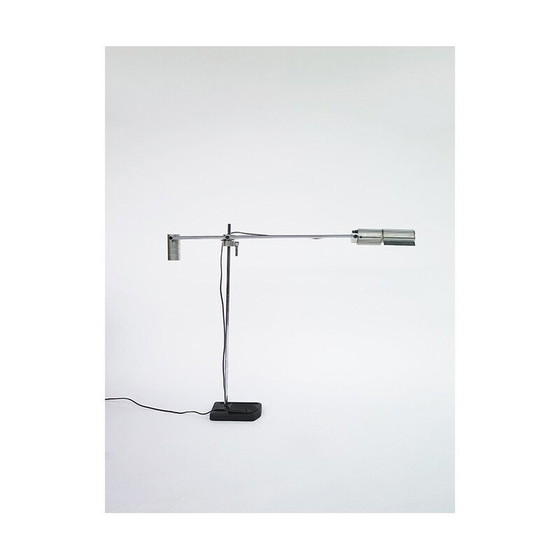 Image 1 of Lampadaire vintage en métal chromé, Suisse 1970