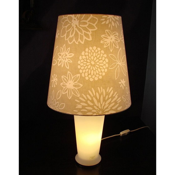 Image 1 of Lampe vintage en verre de Murano avec abat-jour en plastique, 1990