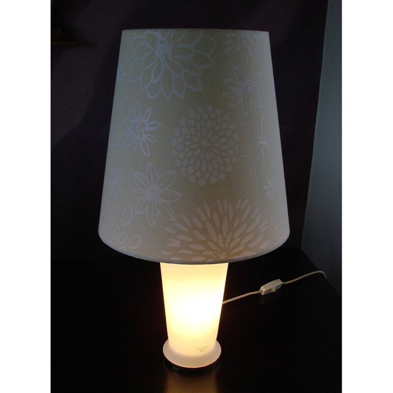 Image 1 of Lampe vintage en verre de Murano avec abat-jour en plastique, 1990