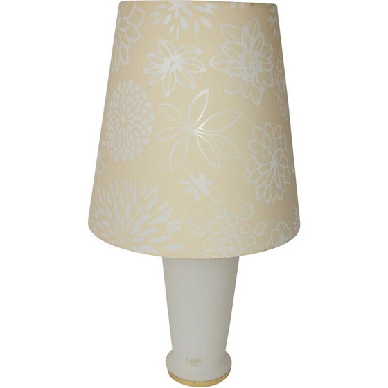 Image 1 of Lampe vintage en verre de Murano avec abat-jour en plastique, 1990