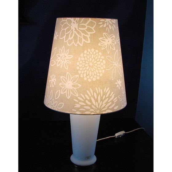 Image 1 of Lampe vintage en verre de Murano avec abat-jour en plastique, 1990