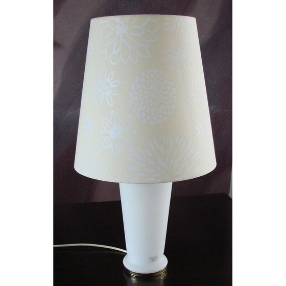 Image 1 of Lampe vintage en verre de Murano avec abat-jour en plastique, 1990