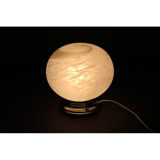 Image 1 of Lampe de table vintage globe en verre "Venice Hand Made Glass", Italie, années 1970