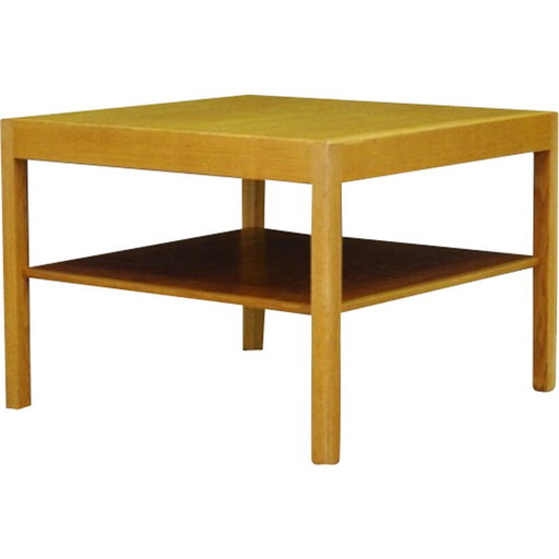 Table basse en frêne, design danois, années 1960, designer : Hans J. Wagner, fabricant : Andreas Tuck