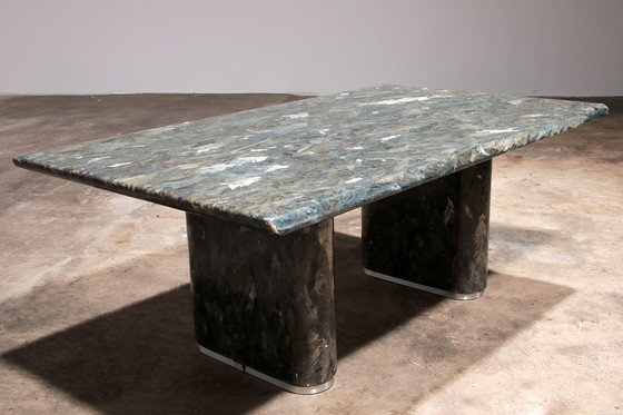 Image 1 of Table basse en pierre naturelle mélamine