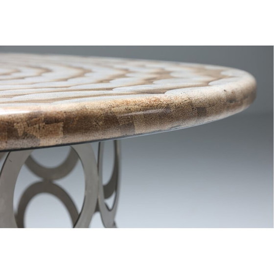 Image 1 of Table de salle à manger ronde éclectique vintage par Anacleto Spazzapan, années 2000
