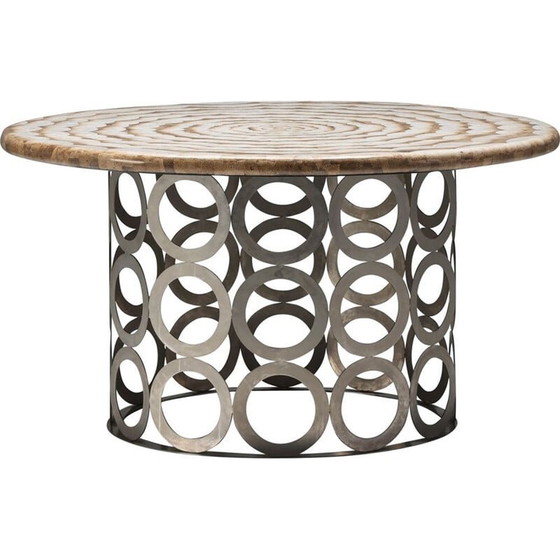 Image 1 of Table de salle à manger ronde éclectique vintage par Anacleto Spazzapan, années 2000