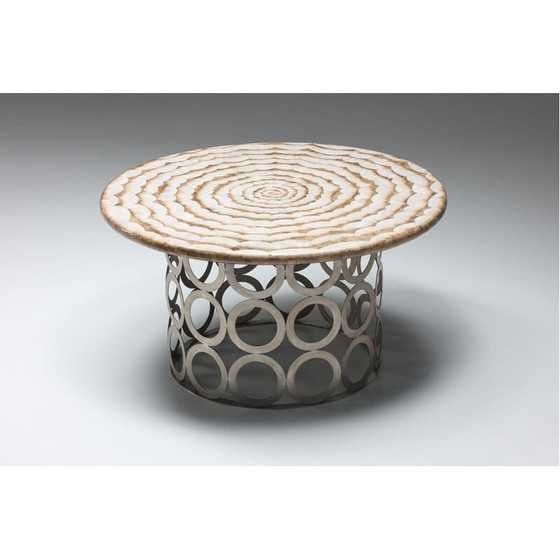 Image 1 of Table de salle à manger ronde éclectique vintage par Anacleto Spazzapan, années 2000