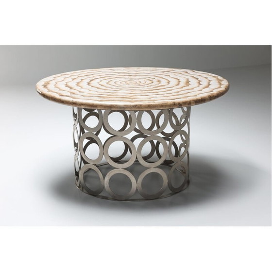 Image 1 of Table de salle à manger ronde éclectique vintage par Anacleto Spazzapan, années 2000