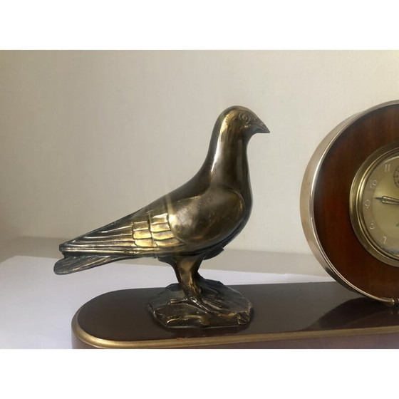 Image 1 of Horloge vintage en bois, Allemagne 1960