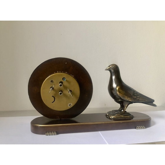Image 1 of Horloge vintage en bois, Allemagne 1960