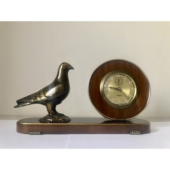 Image 1 of Horloge vintage en bois, Allemagne 1960