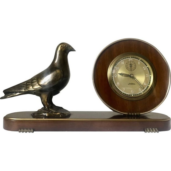 Image 1 of Horloge vintage en bois, Allemagne 1960