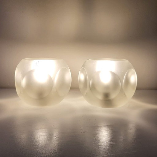 Peill & Putzler Lampes cubiques, verre dépoli - 2 pièces