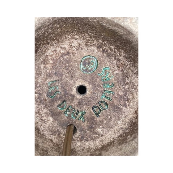 Image 1 of Lampe vintage turquoise par Michelle et Jacques Serre, 1950