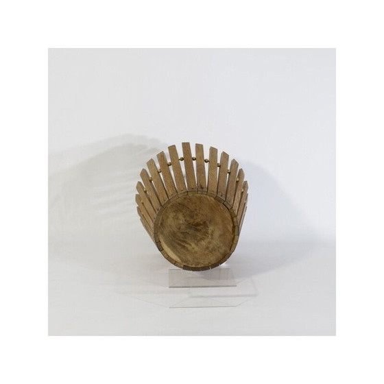 Image 1 of Panier scandinave vintage en bois, 1960
