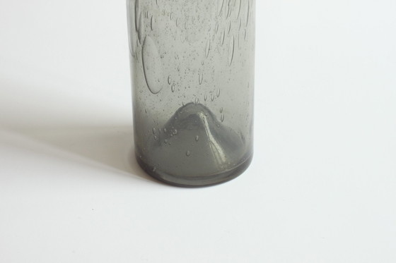 Image 1 of Vase en verre bullé Erik Höglund pour Pukeberg, Suède, années 1960