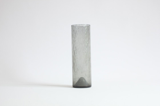 Image 1 of Vase en verre bullé Erik Höglund pour Pukeberg, Suède, années 1960