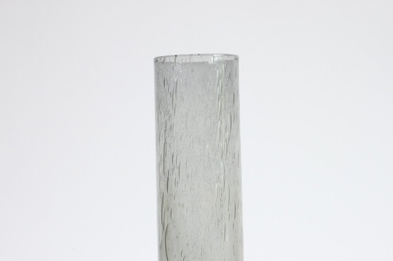 Image 1 of Vase en verre bullé Erik Höglund pour Pukeberg, Suède, années 1960