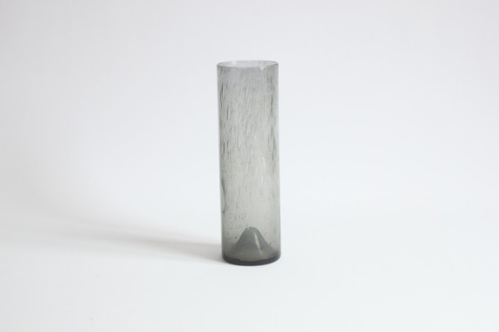 Image 1 of Vase en verre bullé Erik Höglund pour Pukeberg, Suède, années 1960