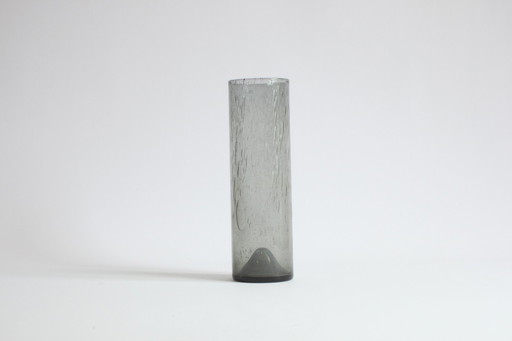 Vase en verre bullé Erik Höglund pour Pukeberg, Suède, années 1960