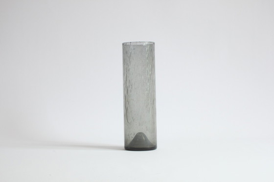 Image 1 of Vase en verre bullé Erik Höglund pour Pukeberg, Suède, années 1960