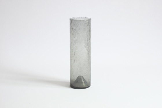 Image 1 of Vase en verre bullé Erik Höglund pour Pukeberg, Suède, années 1960