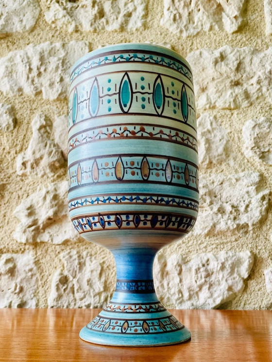 Image 1 of Vase en céramique du Mid Century par Louis Bacculini, Vallauris, 1960S