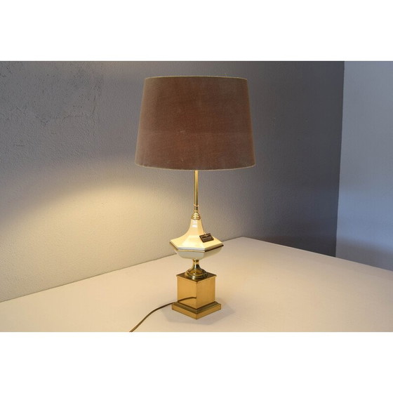 Image 1 of Lampe de table Mariner vintage Hollywood Regency en laiton, Espagne 1970