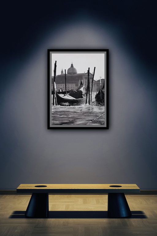 Photo lithographique, "Venise noir et blanc". Affiche originale de l'année 1996.