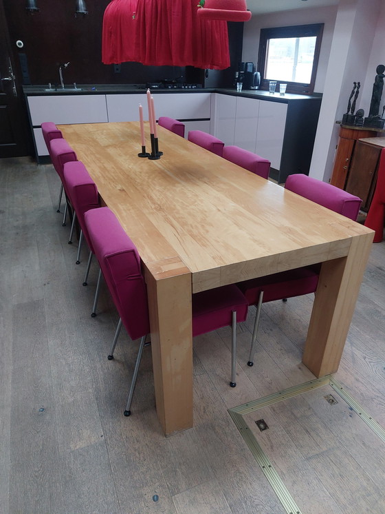 Image 1 of 3 Meter Lange Strakke Robuuste Houten Tafel