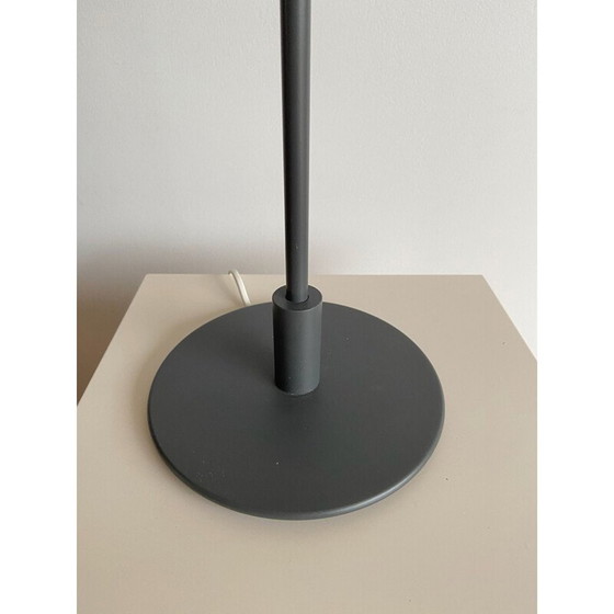 Image 1 of Lampe de table vintage Royal Copenhagen Flamingo en métal peint en gris-brun par Jørgen Møller, Danemark 1980