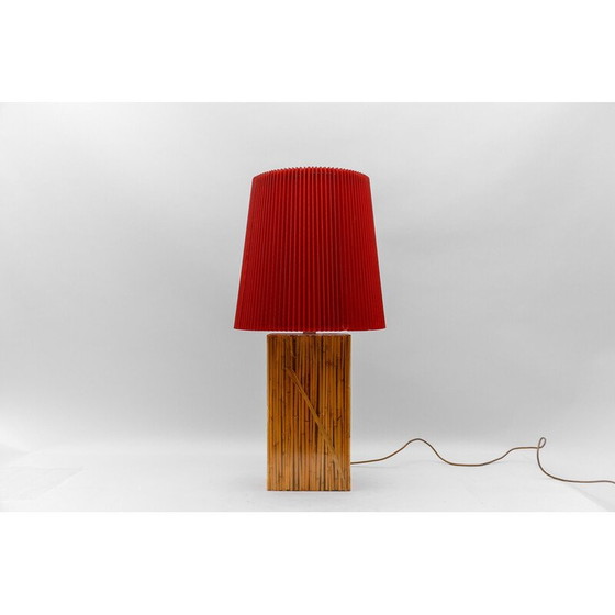 Image 1 of Lampe de table vintage en résine de bambou par Riccardo Marzi, Italie 1970
