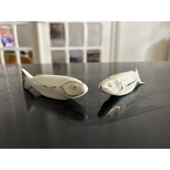 Porte-couteau vintage Art Deco en porcelaine blanche avec animal – Accessoires de table (photo 8 of 10)