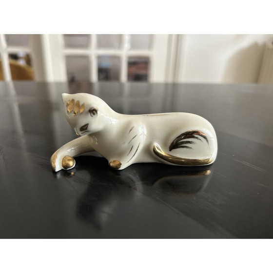 Porte-couteau vintage Art Deco en porcelaine blanche avec animal – Accessoires de table (photo 2 of 10)