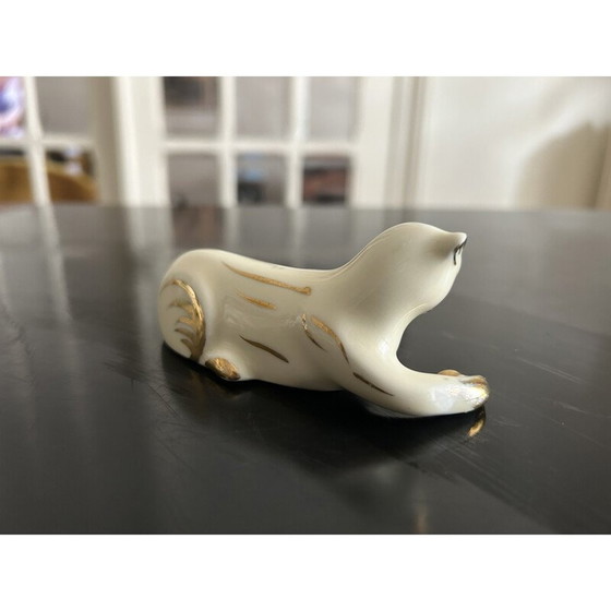 Porte-couteau vintage Art Deco en porcelaine blanche avec animal – Accessoires de table (photo 10 of 10)
