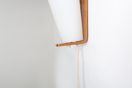 Image 1 of Applique Nx 41 de Louis Kalff pour Philips en contreplaqué de teck courbé, 1959