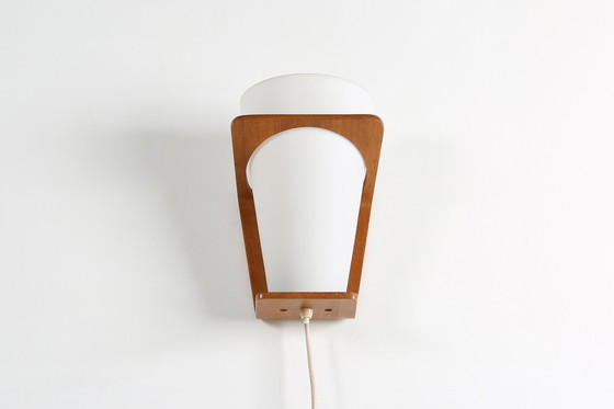 Image 1 of Applique Nx 41 de Louis Kalff pour Philips en contreplaqué de teck courbé, 1959