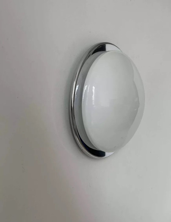 Image 1 of Applique Vintage, Chrome Et Opaline, France 1960