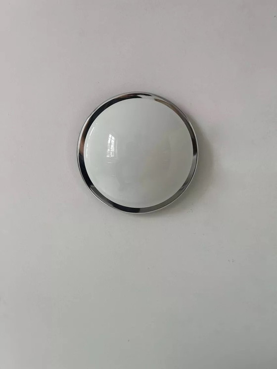 Image 1 of Applique Vintage, Chrome Et Opaline, France 1960