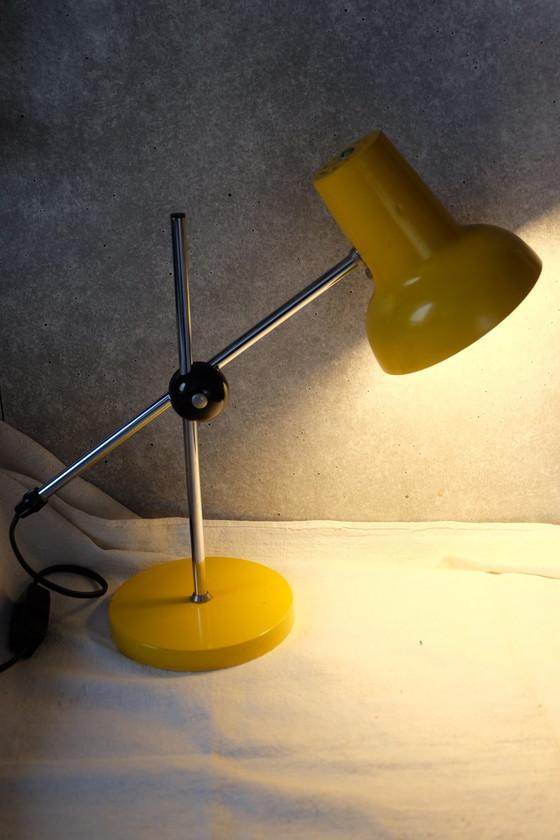 Image 1 of Lampe de bureau Lampe de chevet Réglable Années 70 Jaune Uk2Aeb