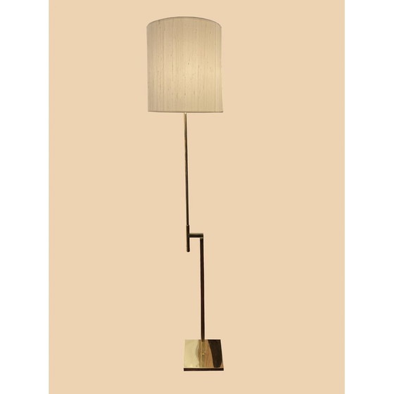 Image 1 of Lampadaire vintage avec mécanisme en laiton doré, 1970