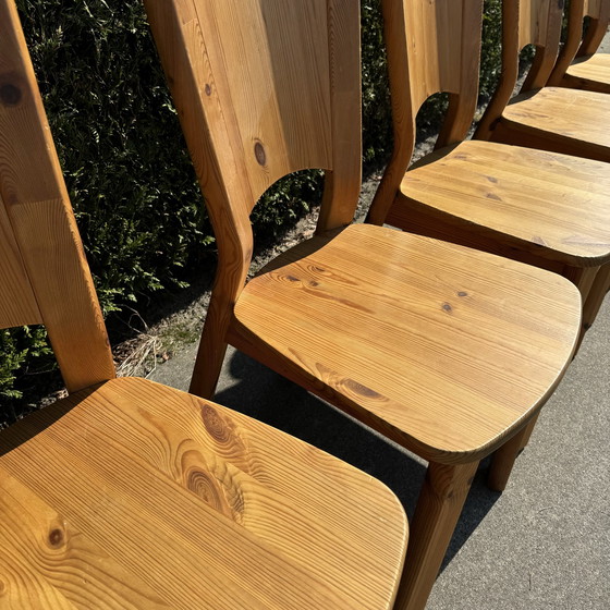 Image 1 of 6 chaises en bois de pin