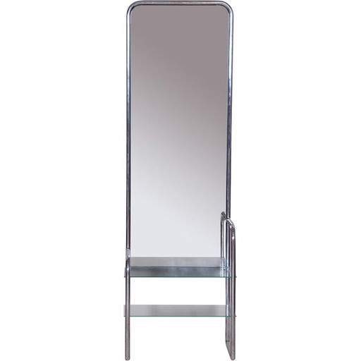 Miroir de coiffeuse Bauhaus vintage par Mucke-Melder, Tchécoslovaquie, années 1930